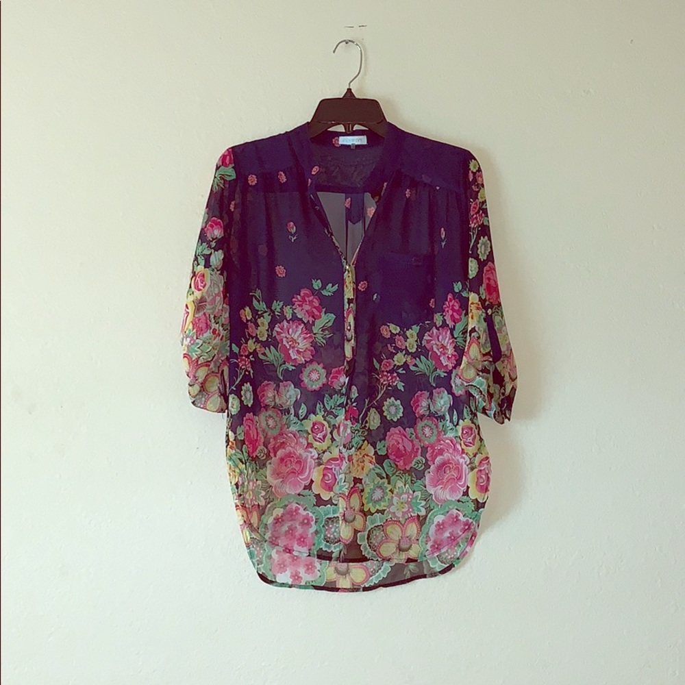 Floral Sheer Blouse